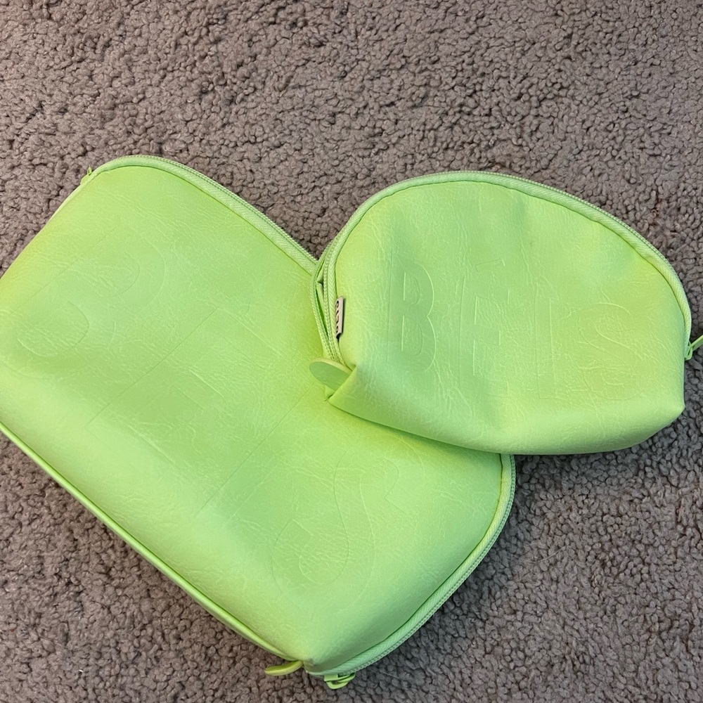 Beis Cosmetic Pouch Set in Green Citron